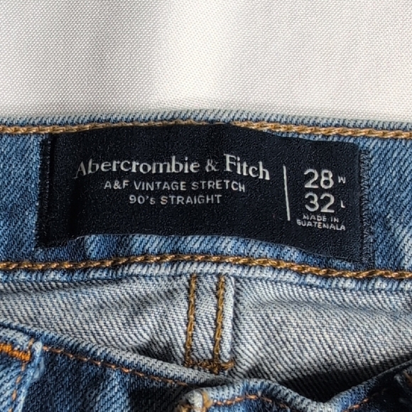 Abercrombie & Fitch Blue Straight Leg Jeans - Picture 3 of 11
